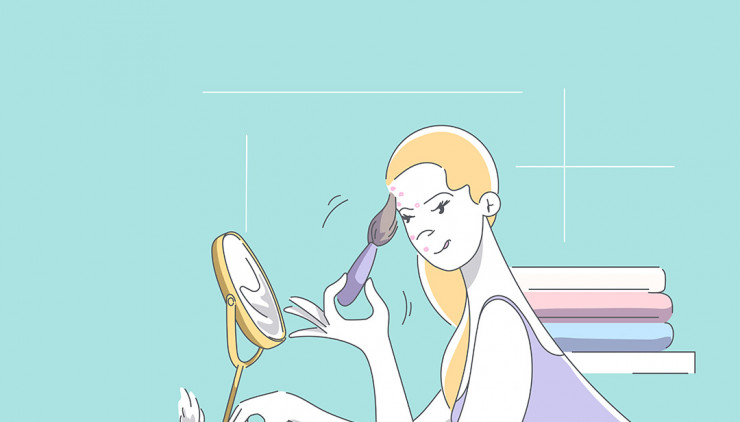 Pickel durch Make-up